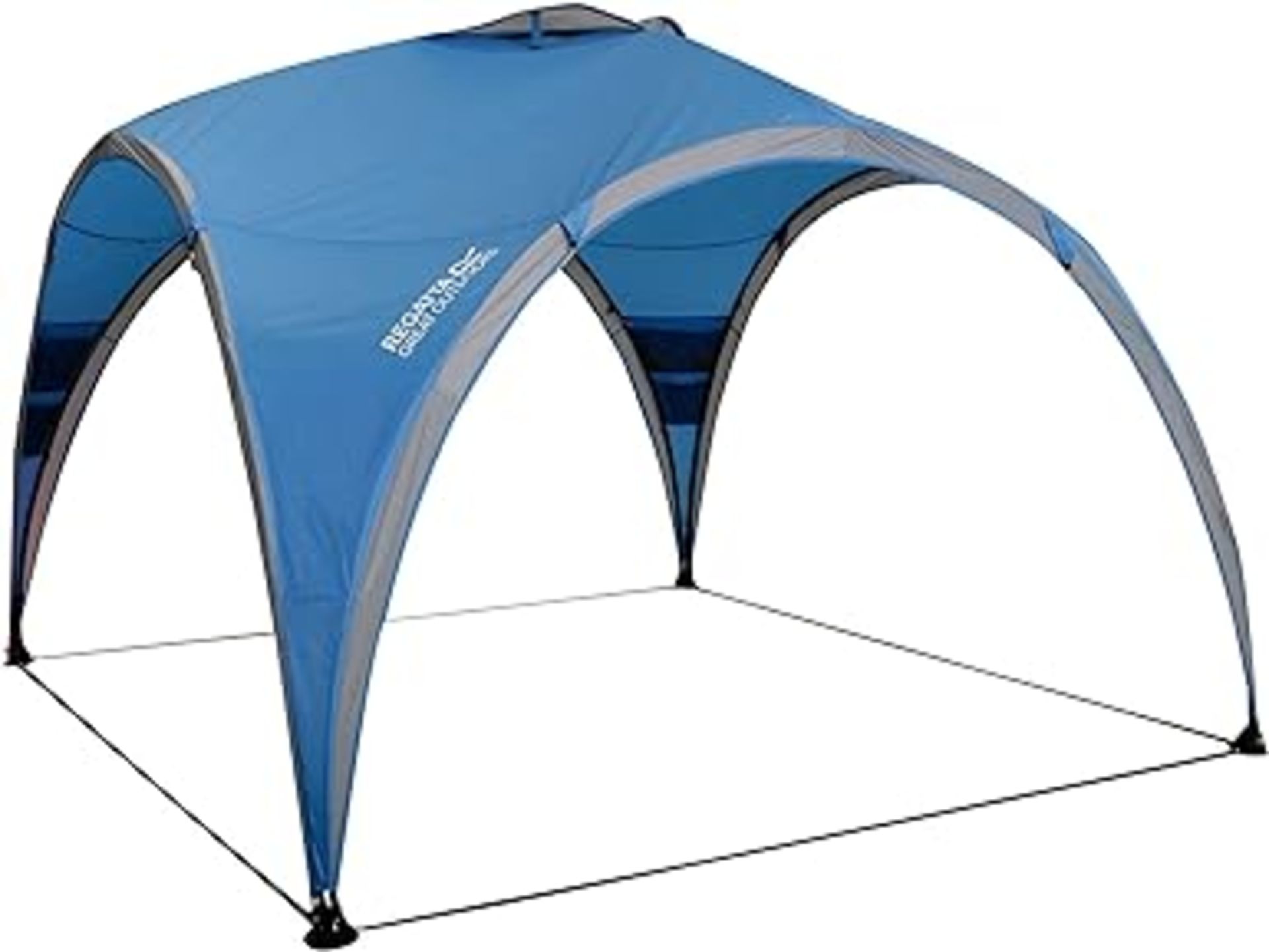 New & Boxed Regatta 3M Family Steel Frame Gazebo French Blue. RRP £350. (ROW7-IB301). Sturdy and