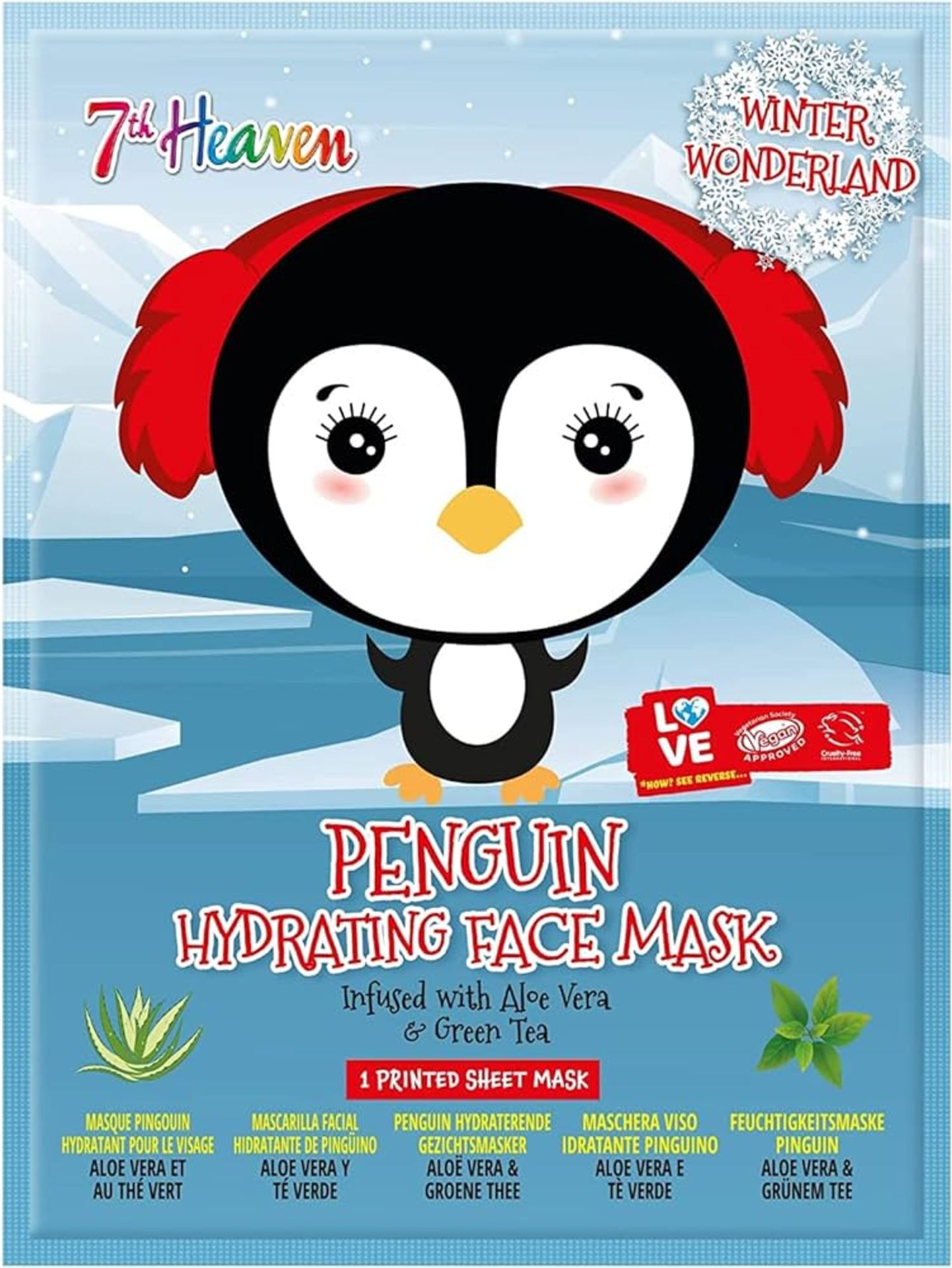 176 X BRAND NEW 7TH HEAVEN PENGUIN HYDRATING FACE MASKS EBR7