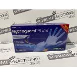 50 X BRAND NEW PACKS OF 200 NYTRAGUARD LATEX FREE BLUE DISPOSABLE GLOVES R4-6