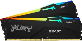 KINGSTON Fury Beast RGB 32GB 5600mhz DDR5 Ram Kit. RRP £127.66. (OFF). Enhanced RGB lighting with