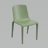 10x BRAND NEW Hatton One Piece Plastic Chair - PARROT GREEN. RRP £50.40 EACH. A strong,