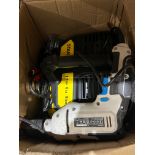 2 PIECE LOT TO CONTAIN STANLEY AIR COMPRESSOR & MACALLISTER HAMMER DRILL. (INSL)