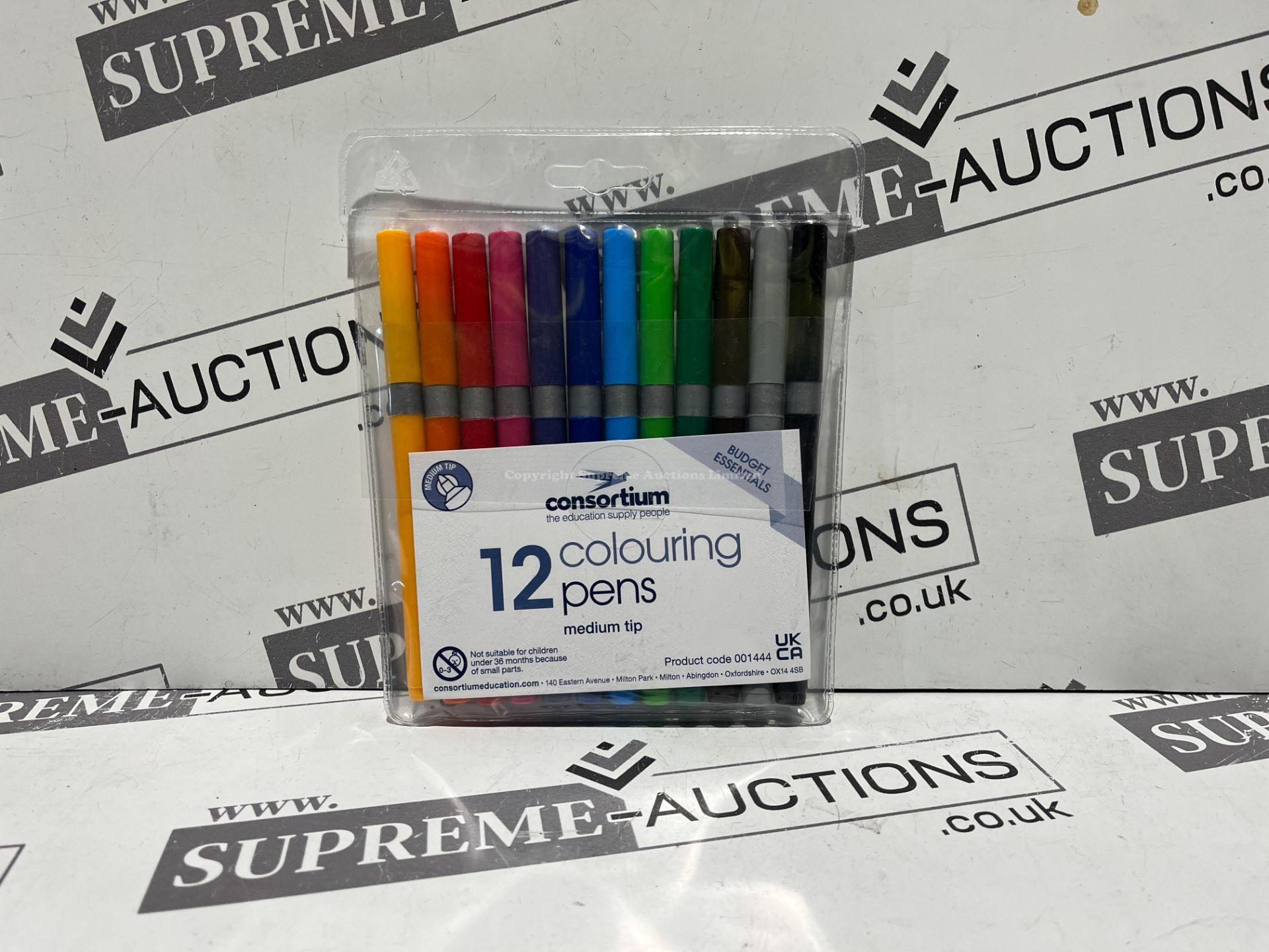 48 X BRAND NEW CONSORTIUM PACKS OF 12 ASSORTED MEDIUM TIP PENS R3-8