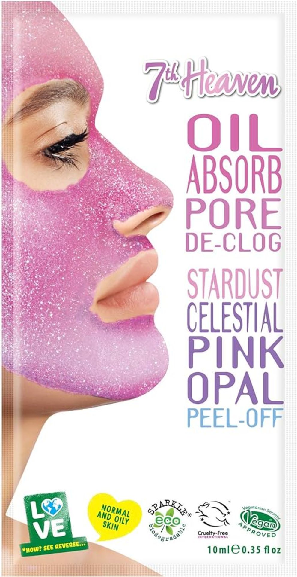 126 X BRAND NEW 7TH HEAVEN OIL ABSORB PORE DE CLOG STARDUST CELESTIAL PINK OPAL PEEL OFF MASKS EBR7