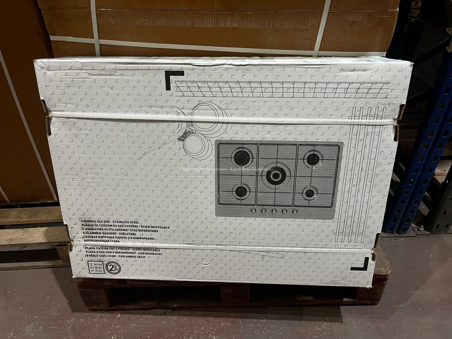 BRAND NEW STAINLESS STEEL 5 BURNER GAS HOB R3-5