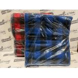 12 X BRAND NEW RED AND BLACK LUXURY BLANKETS R17-2