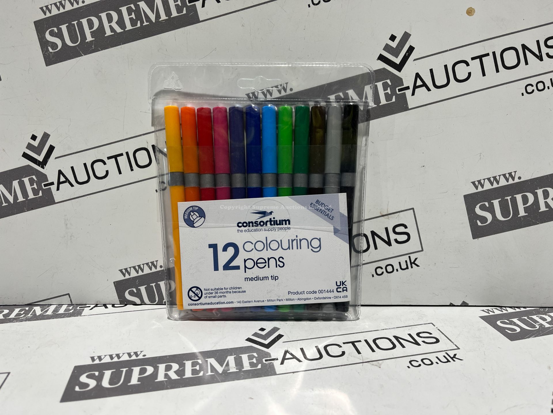 48 X BRAND NEW CONSORTIUM PACKS OF 12 ASSORTED MEDIUM TIP PENS R3-8