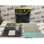 25 X BRAND NEW ASSORTED MOSAIC TILES IN VARIOUS DESIGNS R19-2