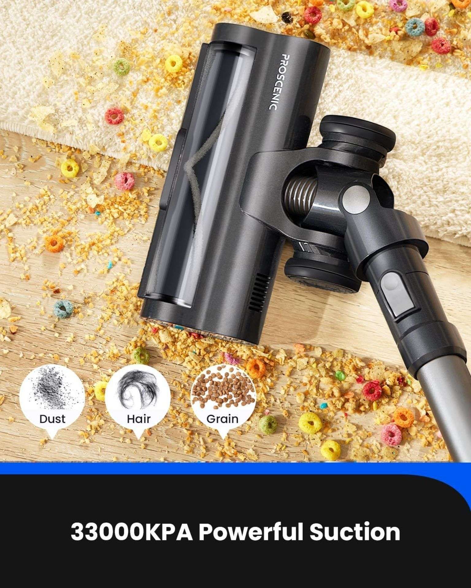 New & Boxed Proscenic P12 Cordless Vacuum Cleaner. (R9B-10). 33Kpa Stick Vacuum Cleaner with Touch - Image 4 of 9