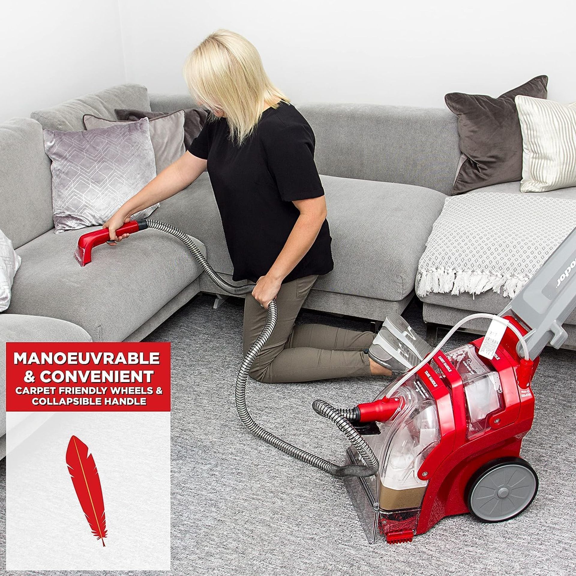 Brand New Rug Doctor 1093170 R6-7 Deep Carpet Cleaner, Red with 6l Cleaning Solution RRP £299, Our - Bild 5 aus 5