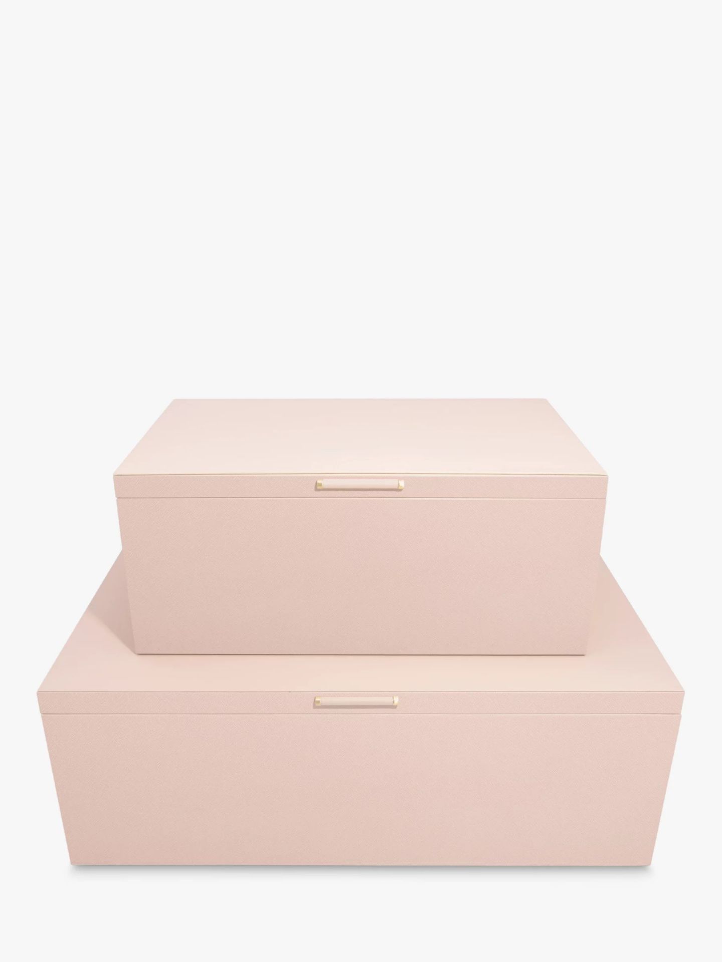 2 X BRAND NEW SETS OF 2 BLUSH STORAGE BOXES R12-11