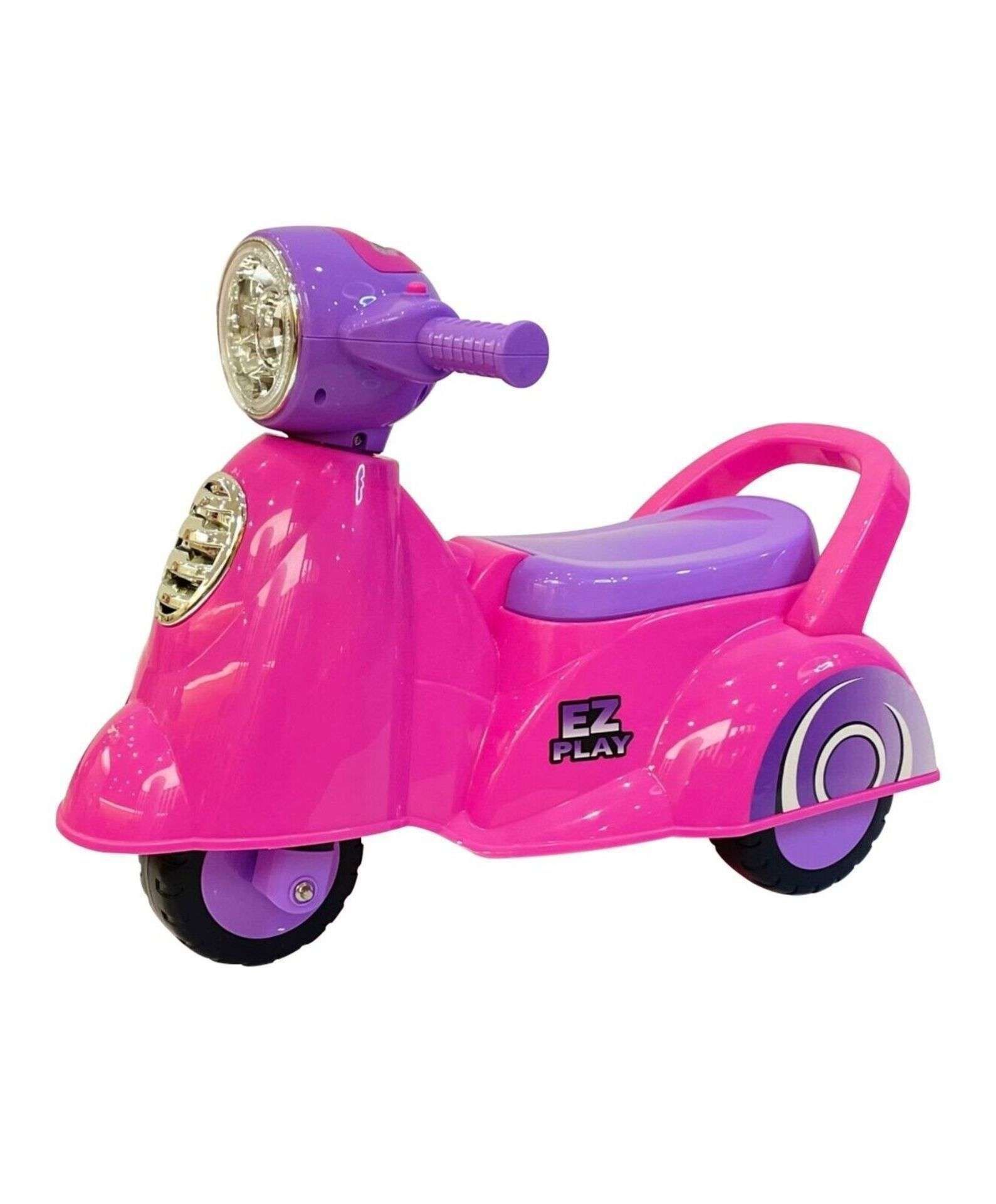 2 X BRAND NEW RICCO TOYS RIDE ON CHILDRENS PINK SCOOTERS R6-7