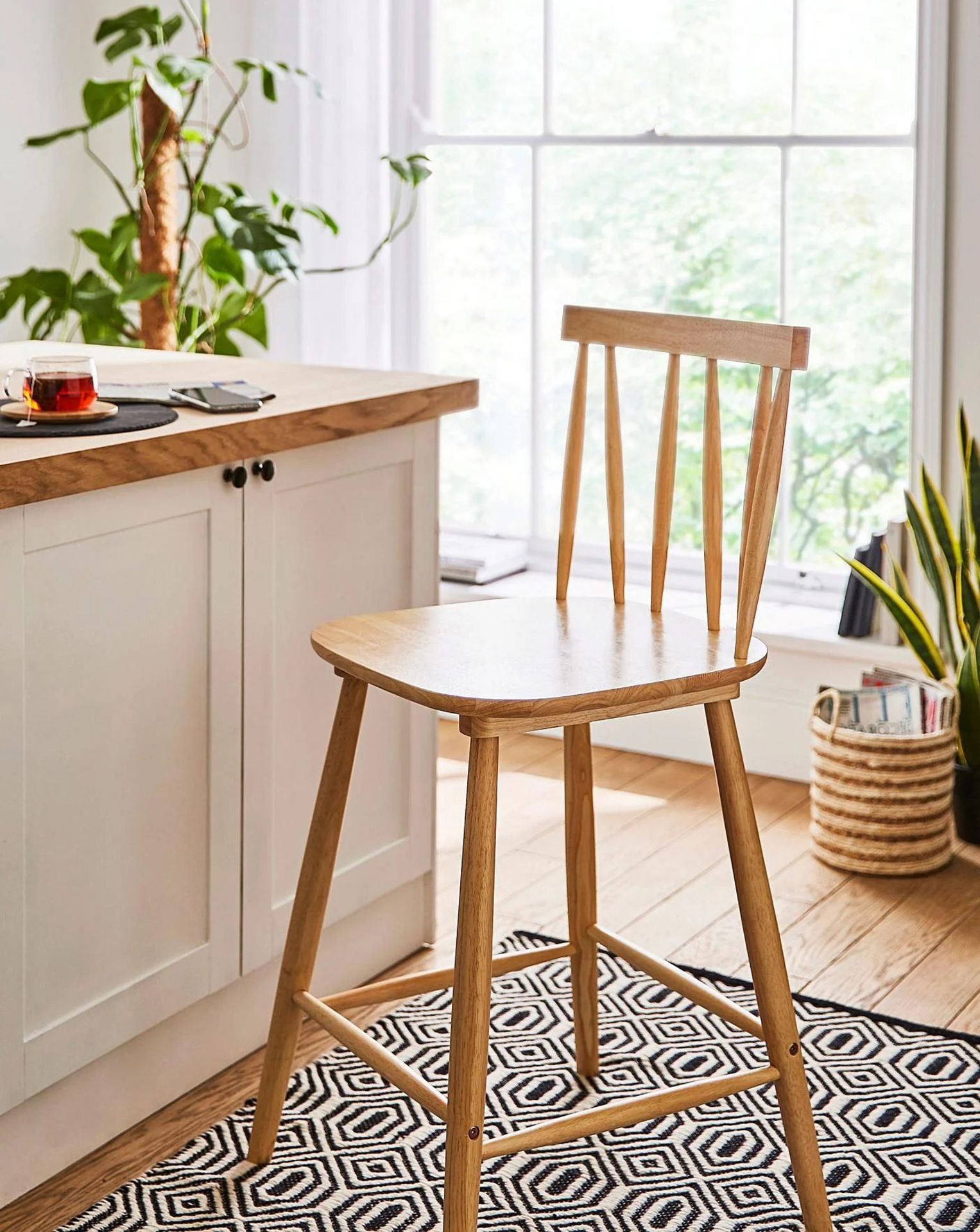2 X BRAND NEW ERIKA SPINDLE BAR STOOLS RRP £169 EACH, Part of the Julipa Brand. With its stylish,
