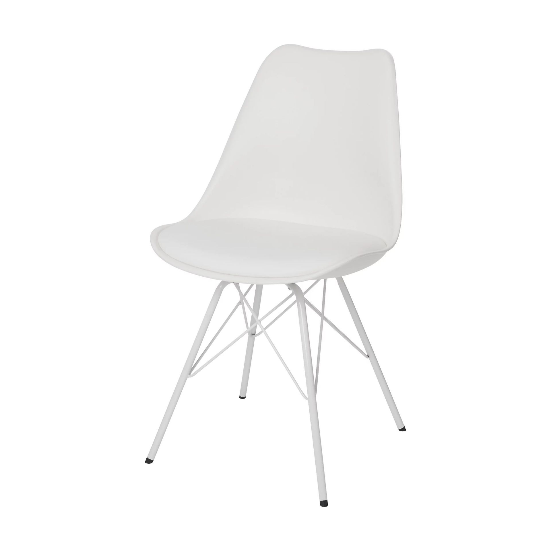 2 X BRAND NEW MARULA WHITE FIXED LEG DINING CHAIRS R10-8