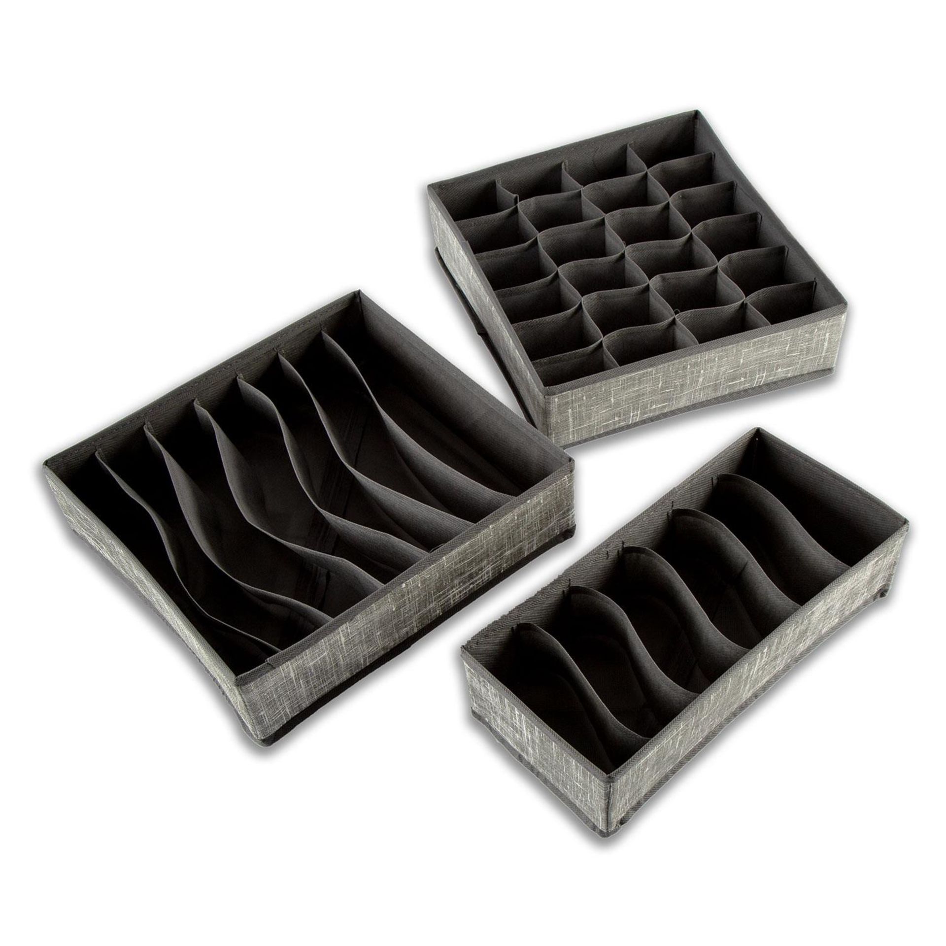 30x BRAND NEW PACKS OF 3 HANDY SOLUTIONS DRAWER ORGANISERS. (R17-5)