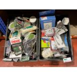 MIXED DIY LOT IN 2 BOXES INCLUDING LIGHTING, TOOLS, SOCKETS ETC P3
