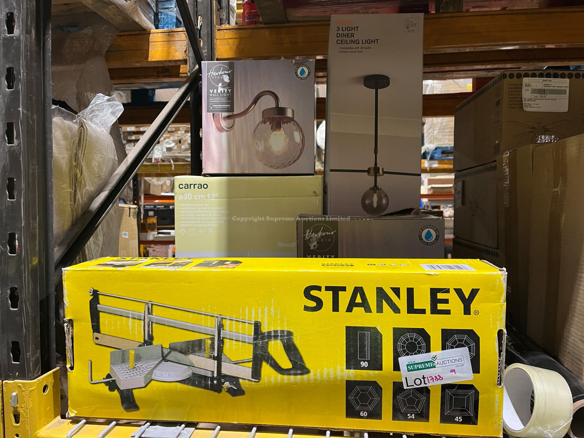5 PIECE MIXED LOT INCLUDING STANLEY MITRE BOX AND LIGHTING R3-3