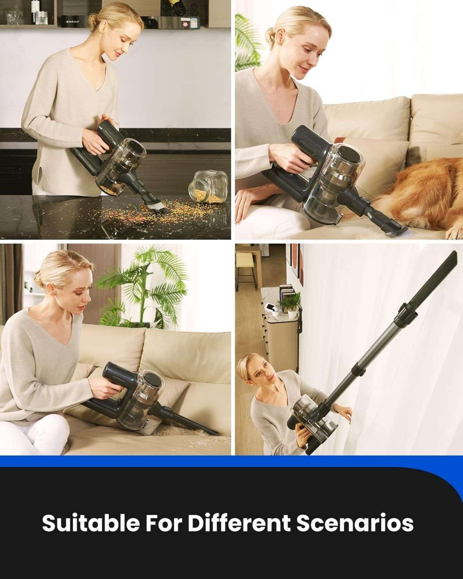 New & Boxed Proscenic P12 Cordless Vacuum Cleaner. (R9B-10). 33Kpa Stick Vacuum Cleaner with Touch - Image 5 of 9