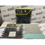 25 X BRAND NEW ASSORTED MOSAIC TILES IN VARIOUS DESIGNS R19-2