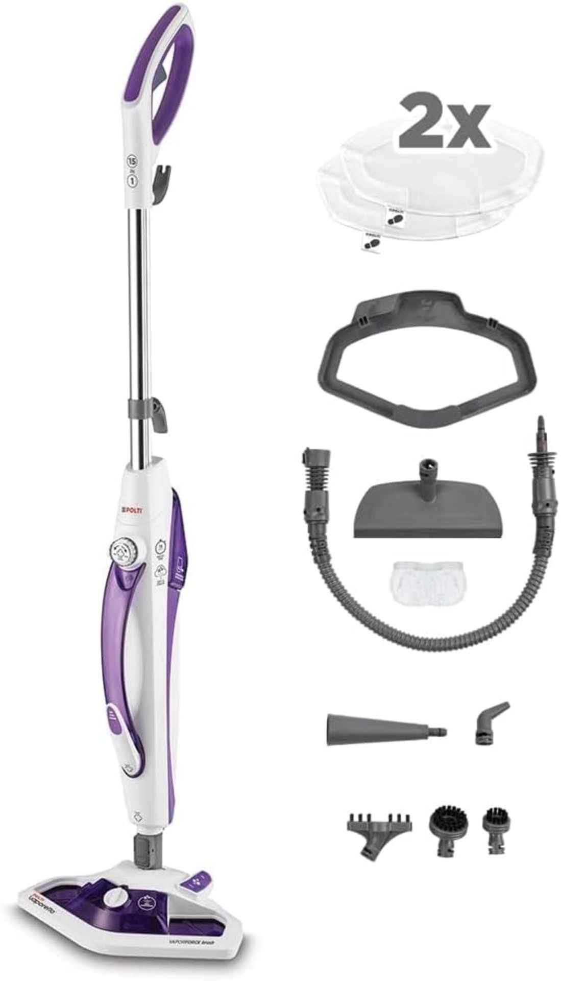 BRAND NEW POLTI VAPORETTO SV440 DOUBLE STEAM MOP R9B-10