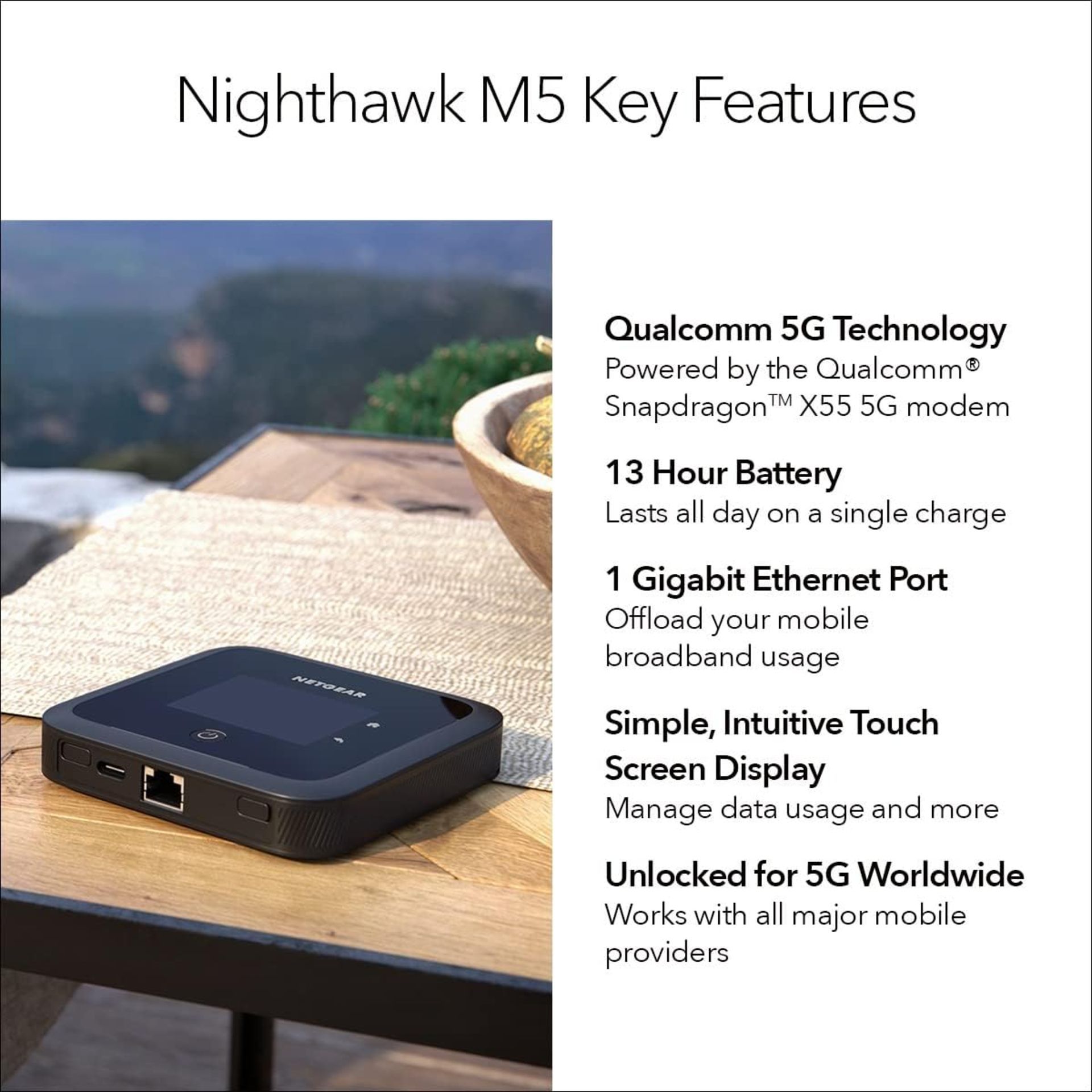 BRAND NEW FACTORY SEALED NETGEAR Nighthawk M5 5G WiFi 6 Mobile Router. RRP £829. BLAZING FAST 5G - Bild 6 aus 6