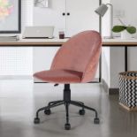 NEW & BOXED KLARA OFFICE CHAIR - BLUSH OAK. (R6-1)