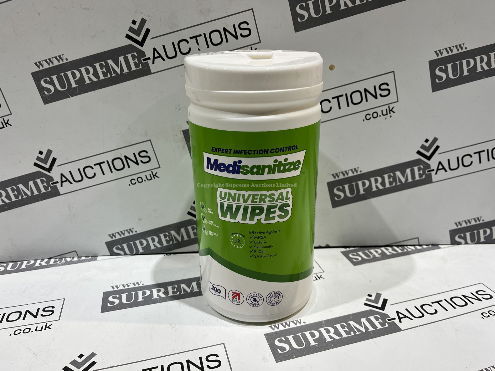 27x BRAND NEW PACKS OF 200 MEDISANITIZEUNIVERSAL WIPES. (R7-3)