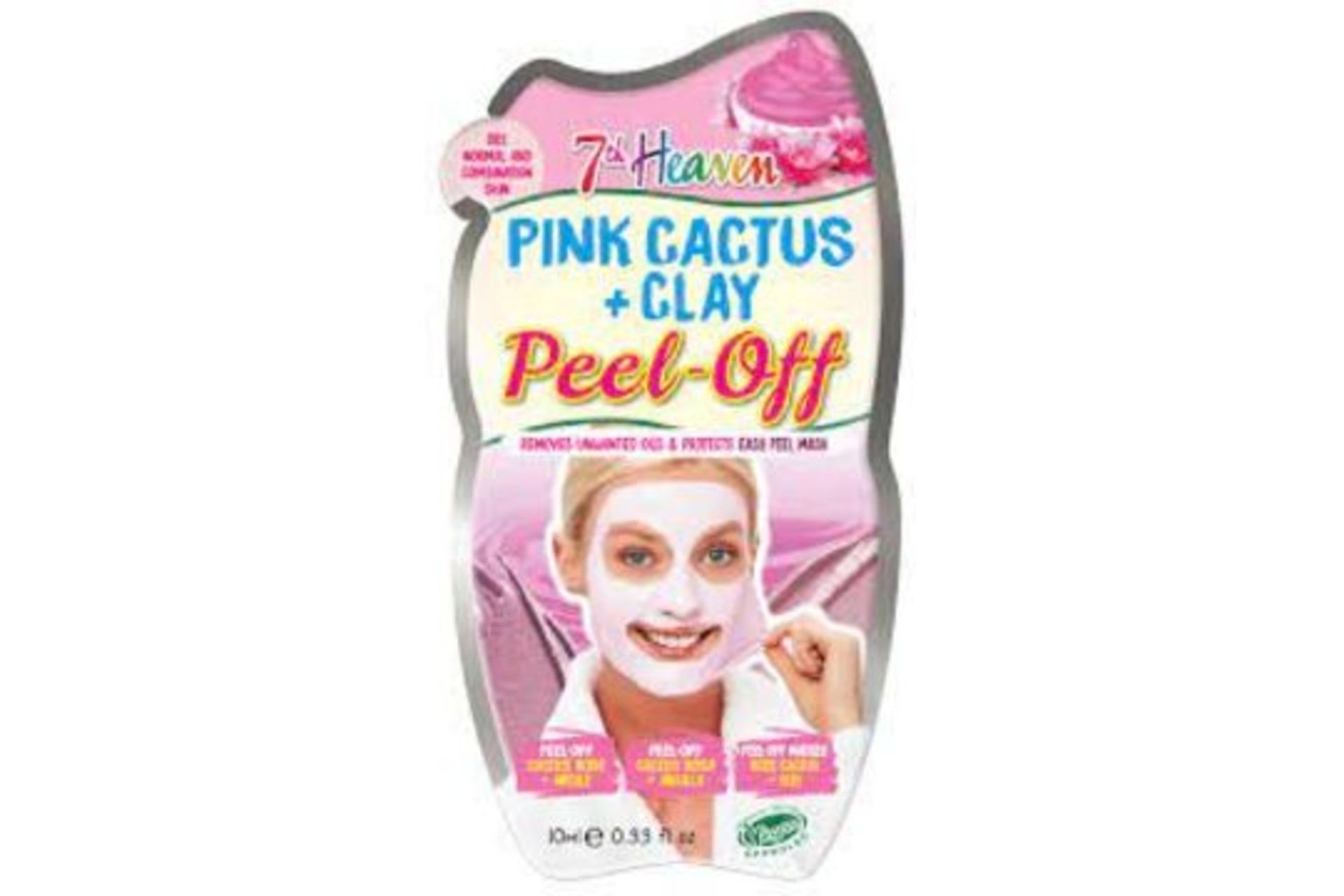 361 X BRAND NEW 7TH HEAVEN PINK CACTUS AND CLAY PEEL OFF 10ML MASKS PW