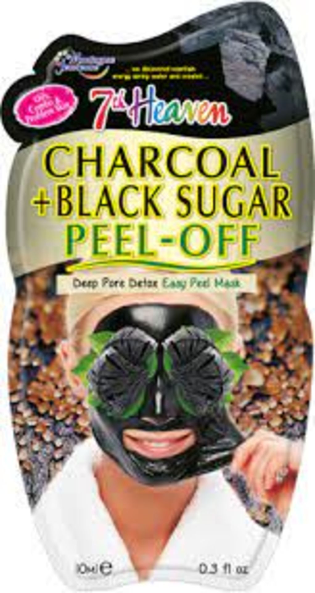 407 x BRAND NEW 7th Heaven Charcoal +Black Sugar Peel-Off Mask - PW