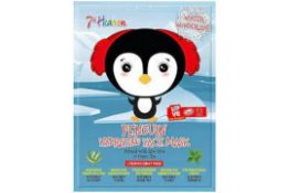 36 x BRAND NEW 7TH HEAVEN WINTER WONDERLAND PENGUIN HYDRATING FACE MASKS INFUSED WITH ALOE VERA