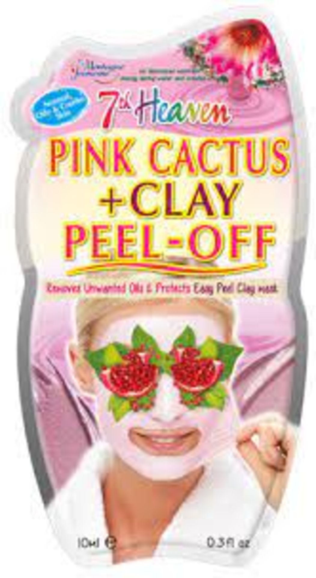 245 X BRAND NEW 7TH HEAVEN PINK CACTUS AND CLAY PEEL OFF 10ML MASKS PW
