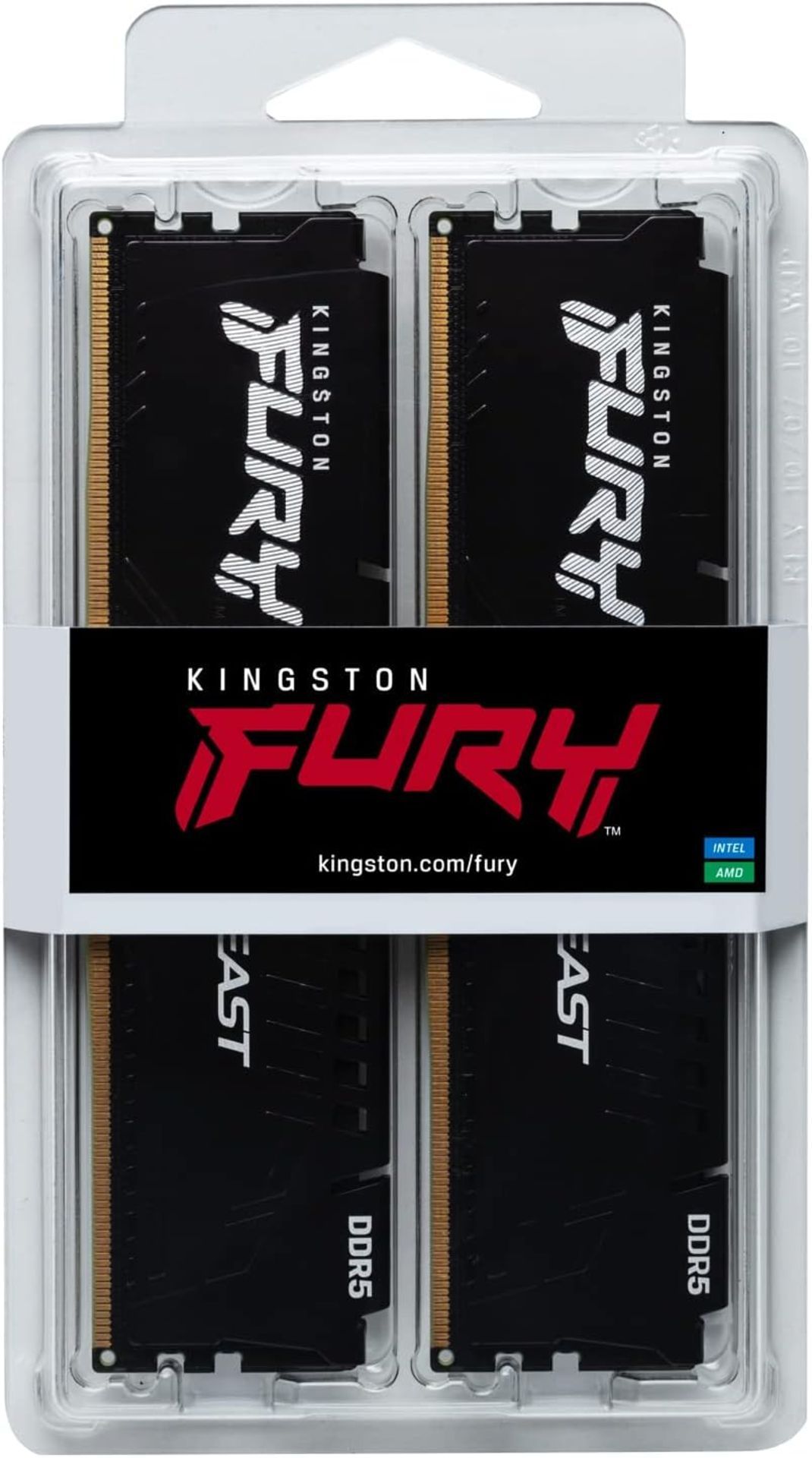 NEW FACTORY SEALED KINGSTON FURY Beast 32GB (2x16GB) DDR5 PC5-48000C40 6000MHz Dual Channel RAM Kit. - Image 5 of 6