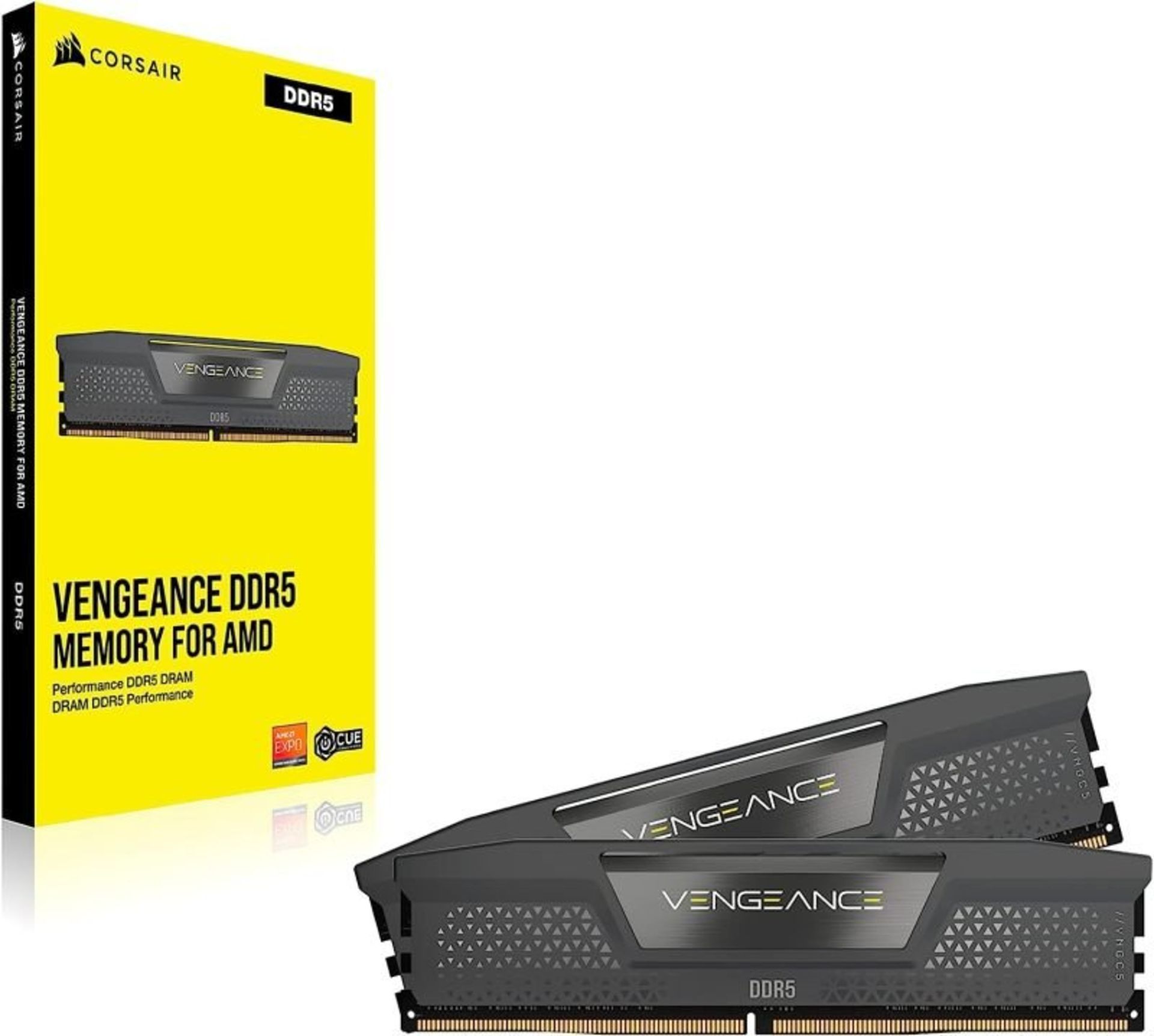 BRAND NEW FACTORY SEALED CORSAIR Vengeance Grey 64GB 6000MHz AMD EXPO DDR5 Memory Kit. RRP £222. - Image 6 of 6