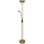 GoodHome Pulmoz Satin Antique Brass Effect Mother & Child Lamp. - ER47.