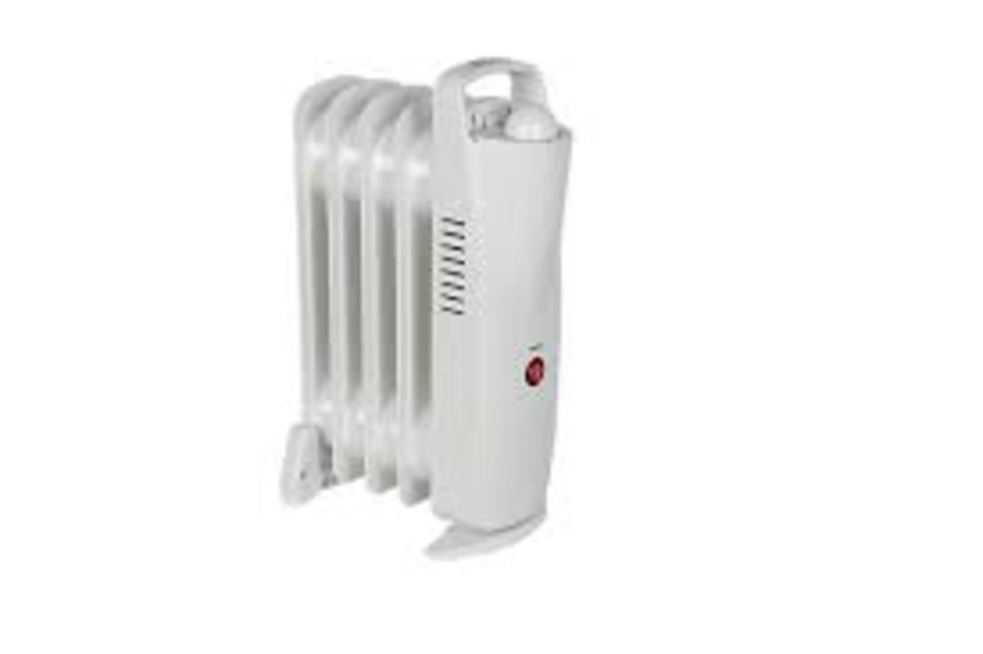 500W White Oil-filled radiator. - ER23. This mini 500w oil filled radiator will evenly heat small