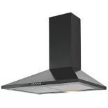 CHB60 Steel Chimney Cooker hood (W)60cm - Black. - ER23. Keep your kitchen free from cooking