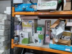 Full Shelf Lot to contain; LED Lights, Garden Lights, Stake Lights, Ceiling Lights, Lamps and