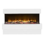 Be Modern Ashgrove White Electric Fire suite. - ER46. RRP £920.00. Offering a 180 degree visual