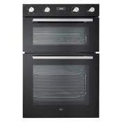 Cooke & Lewis CLELDO105 Built-in Double oven - Mirrored black . - ER48.