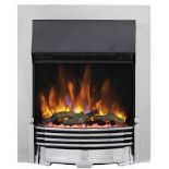Dimplex Helmsdale Optiflame Inset Electric Fire, Modern Chrome LED. - ER23.