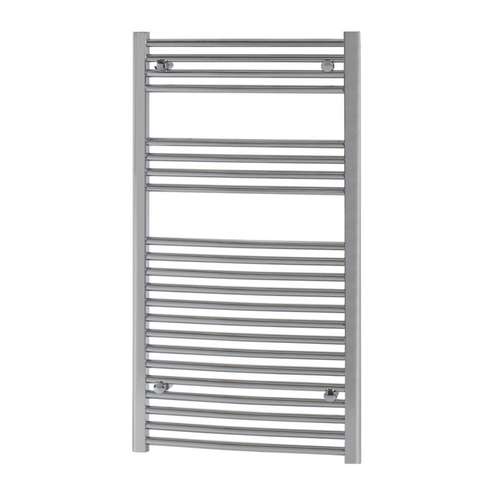 Towel Rail Radiator Curved Steel Central Heating 120 x 60cm Chrome (ER43)