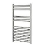 Blyss Chrome effect Flat Towel warmer (W)600mm x (H)1000mm (ER44)