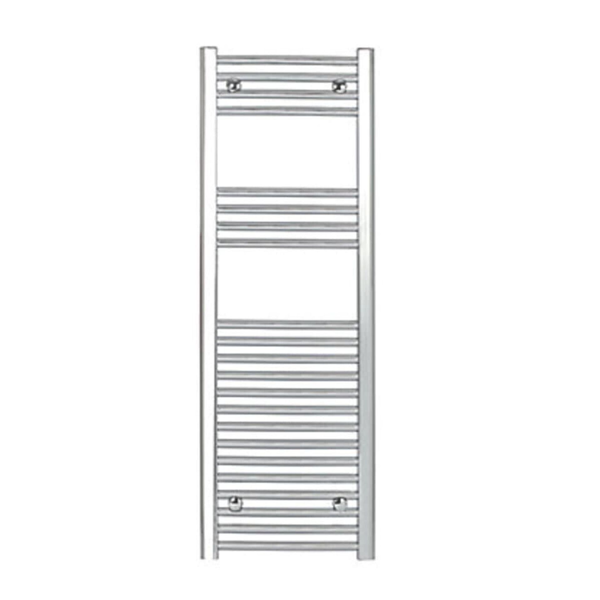 FLOMASTA Curved Towel Warmer Radiator Chrome (H)1200mm x (W)450mm (ER43)