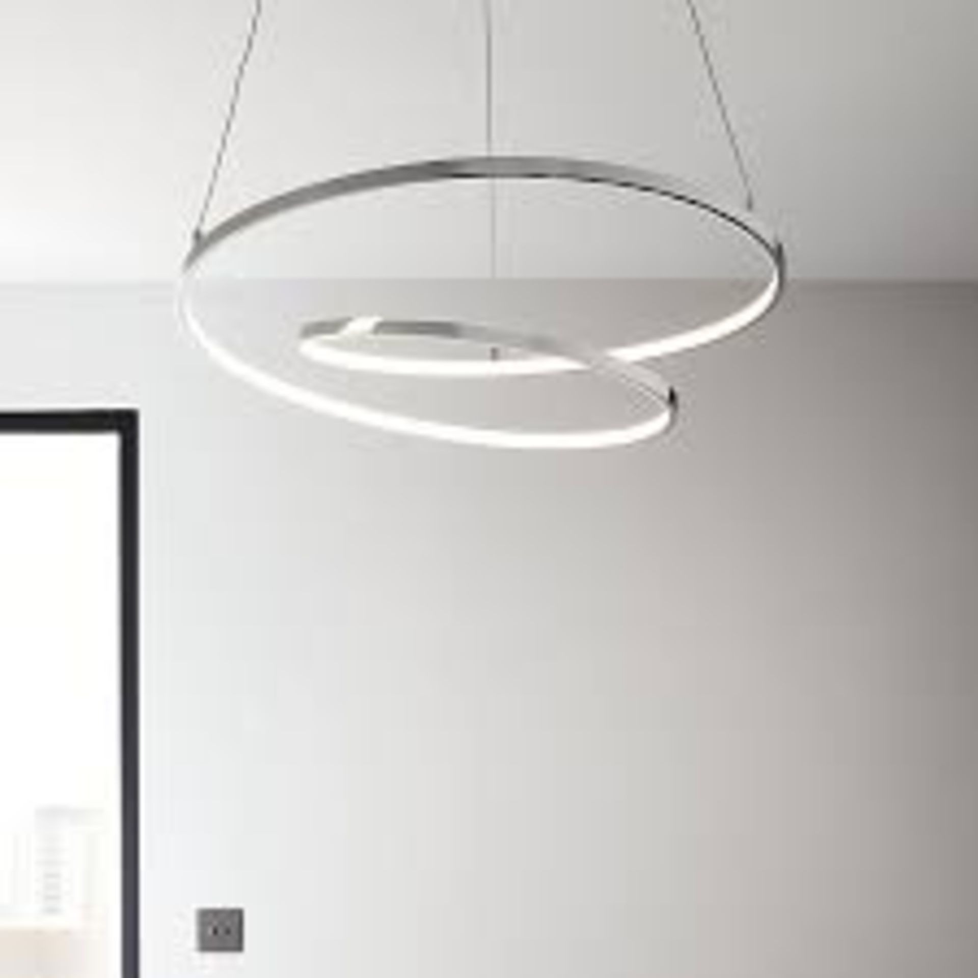 GoodHome Pegmati Chrome effect LED Pendant ceiling light. - ER50. The Pegmati chrome effect