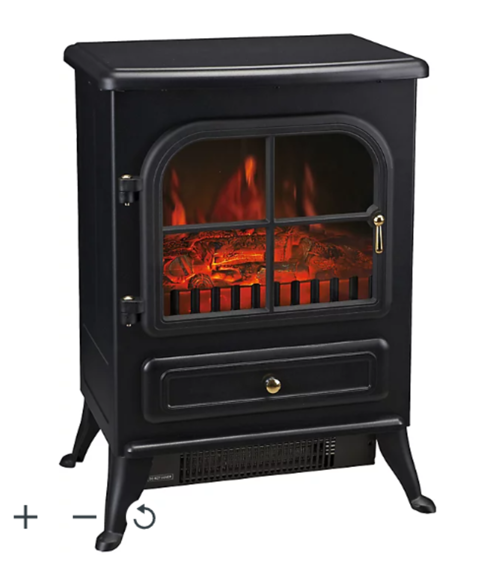 Akershus 1.85kW Cast iron effect Electric Stove. - ER23. This electric fire features a which - Image 2 of 2