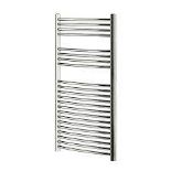 Blyss Chrome Curved Towel warmer (W)600mm x (H)1100mm (ER43)