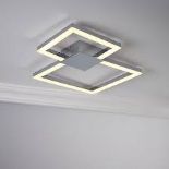 Aviles LED Ceiling Light 2 Lamp Way Bathroom Chrome Effect. - ER48