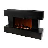 Focal Point Rivenhall 2kW Gloss Black Electric Fire. - ER46. The Rivenhall electric fire can be