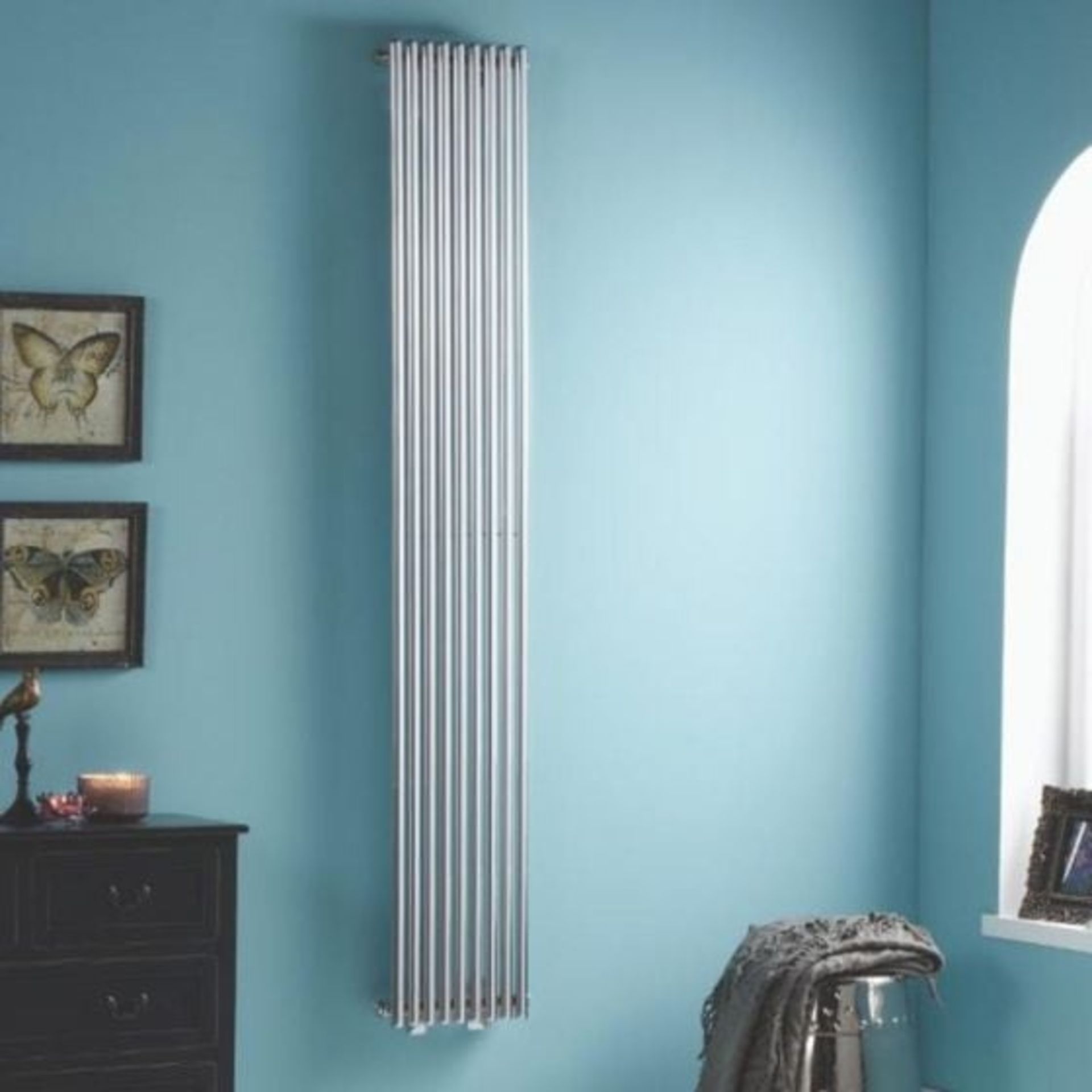 Towelrads Iridio Vertical Straight Hot Water Radiator 1800x300mm (ER40)