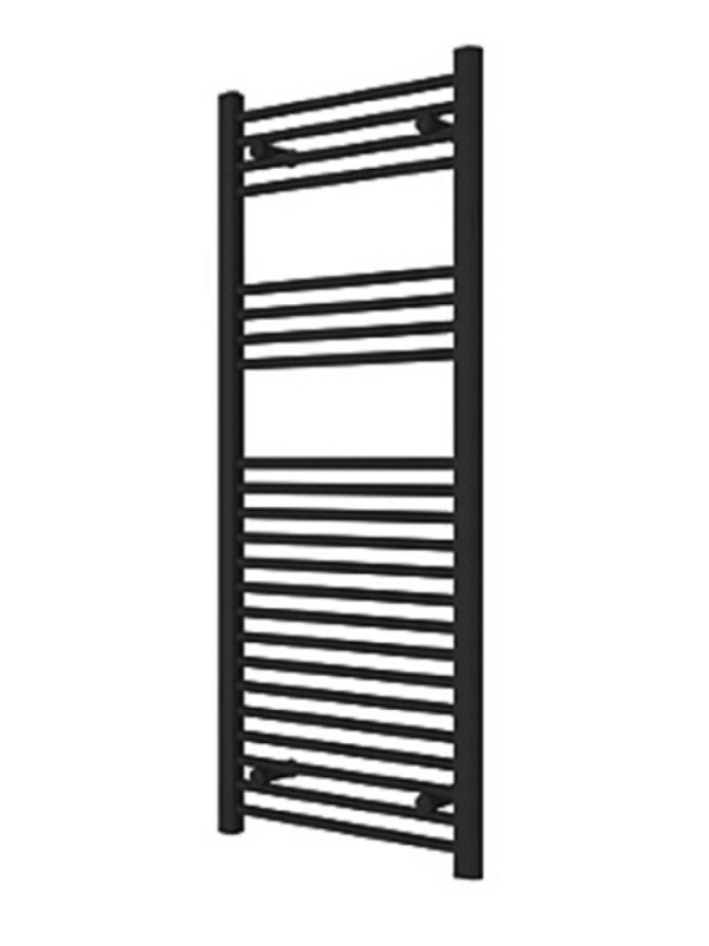 FLOMASTA Bathroom Towel Warmer Radiator Black (H)1200mm x (W)500mm (ER43)